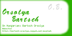orsolya bartsch business card